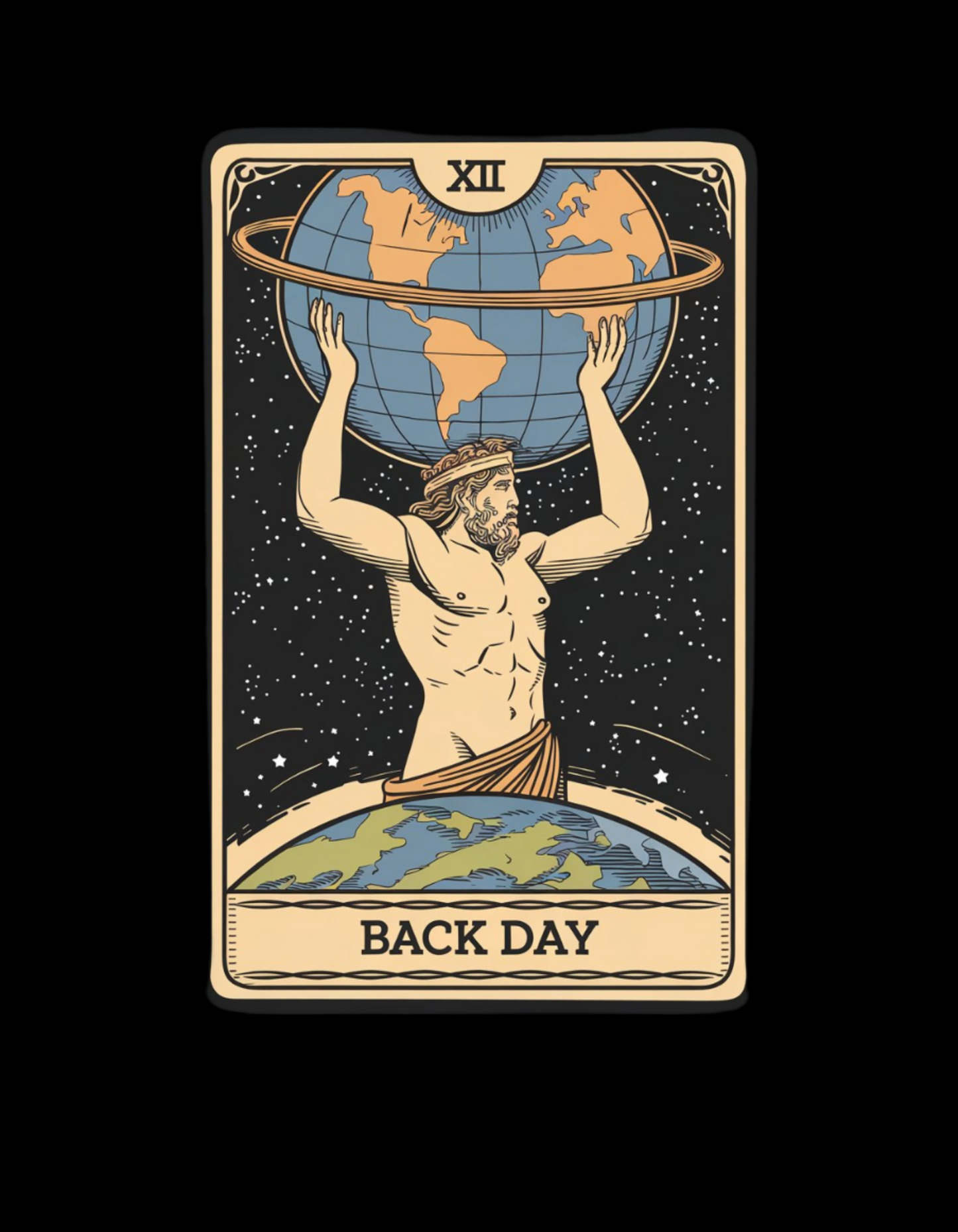 Back Day Tarot Card Gym Hoodie