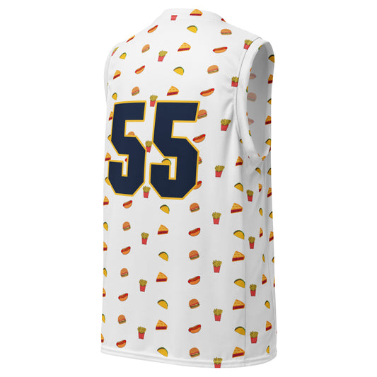 Denver White 55 Burgers Jersey