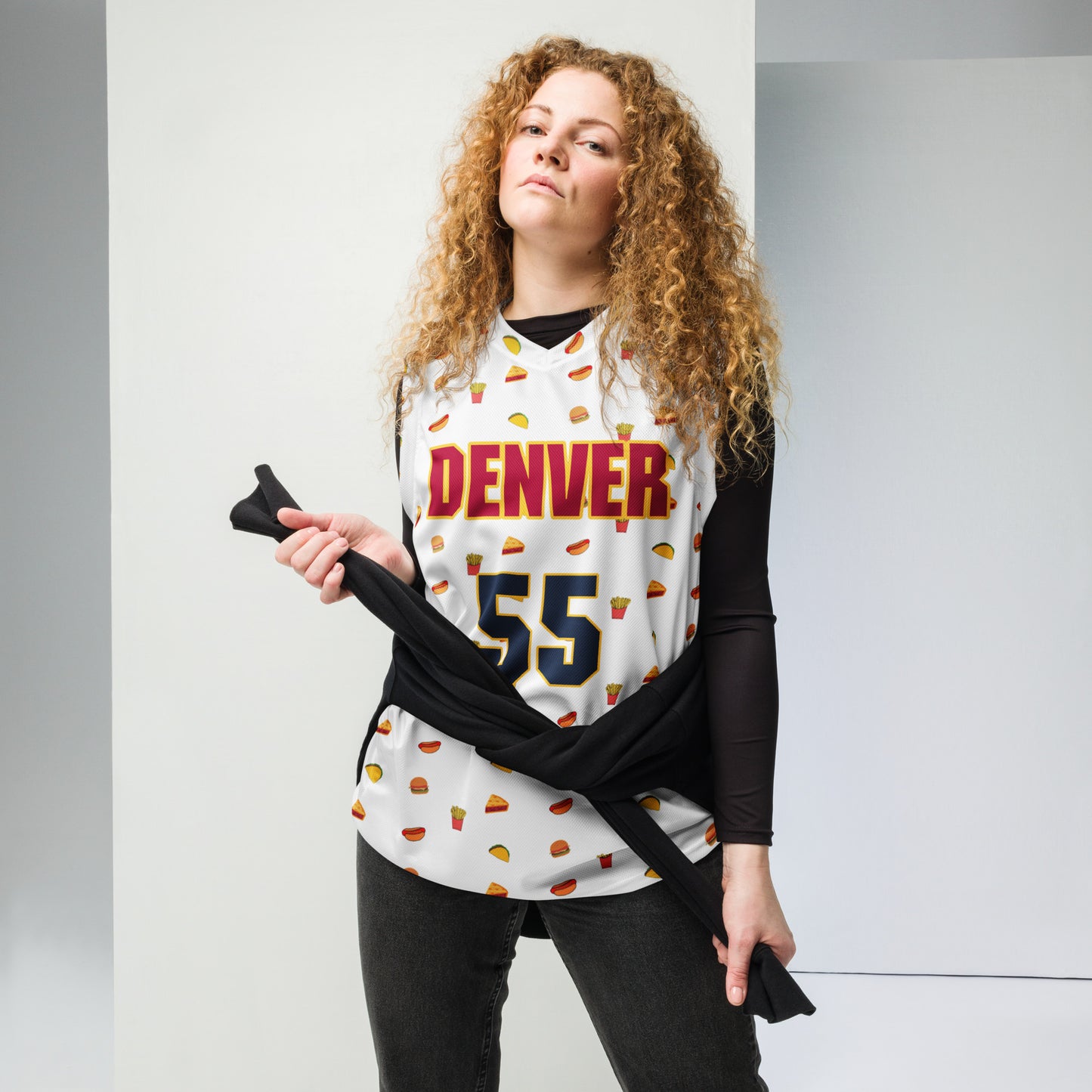 Denver White 55 Burgers Jersey