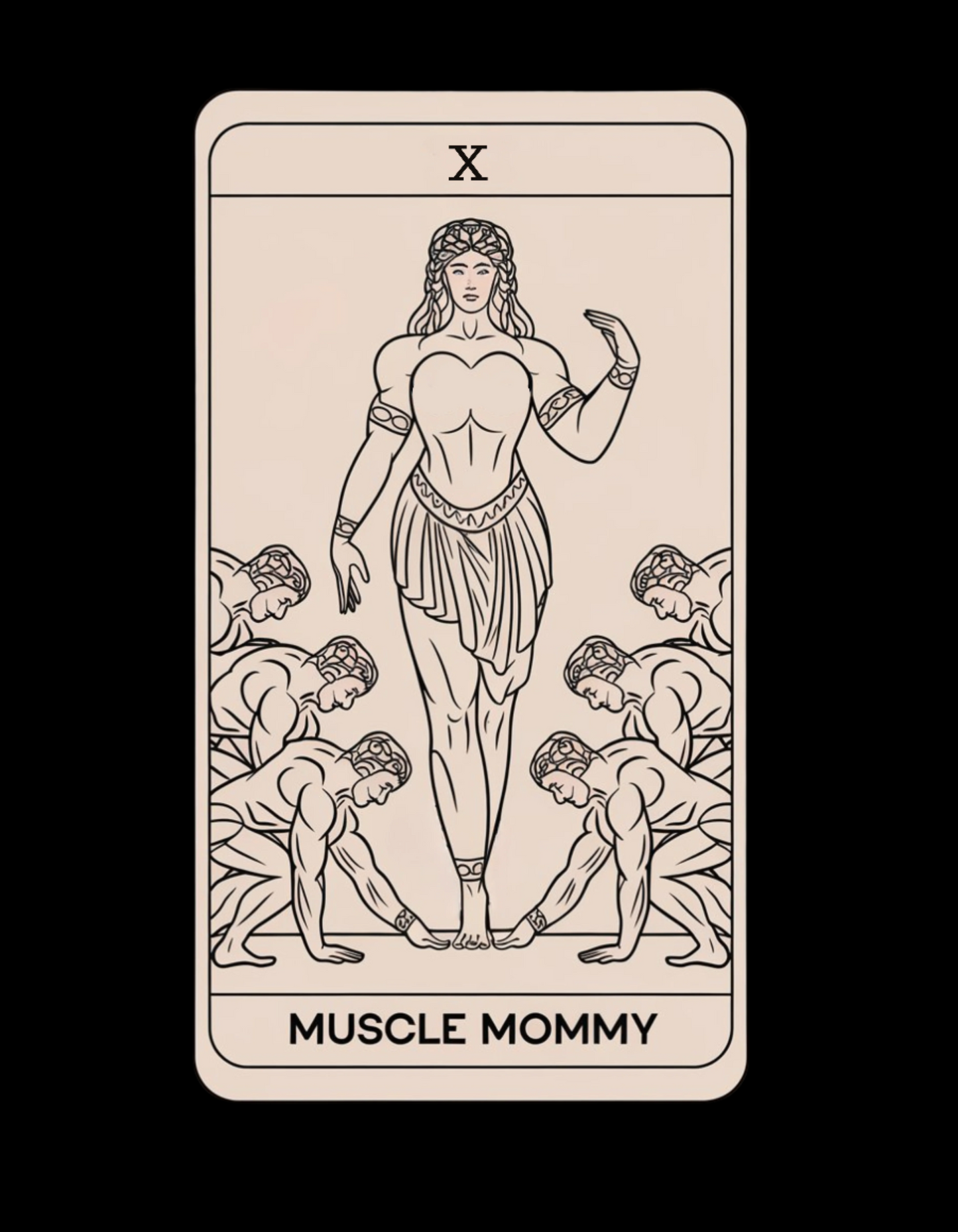 Muscle Mommy Tarot Card Gym Hoodie