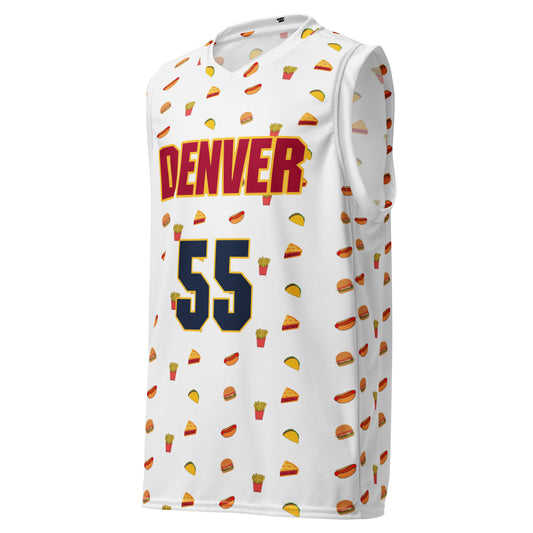 Denver White 55 Burgers Jersey